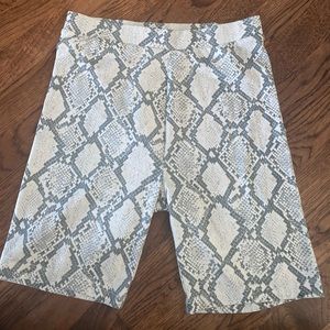 snake print soft american eagle biker shorts